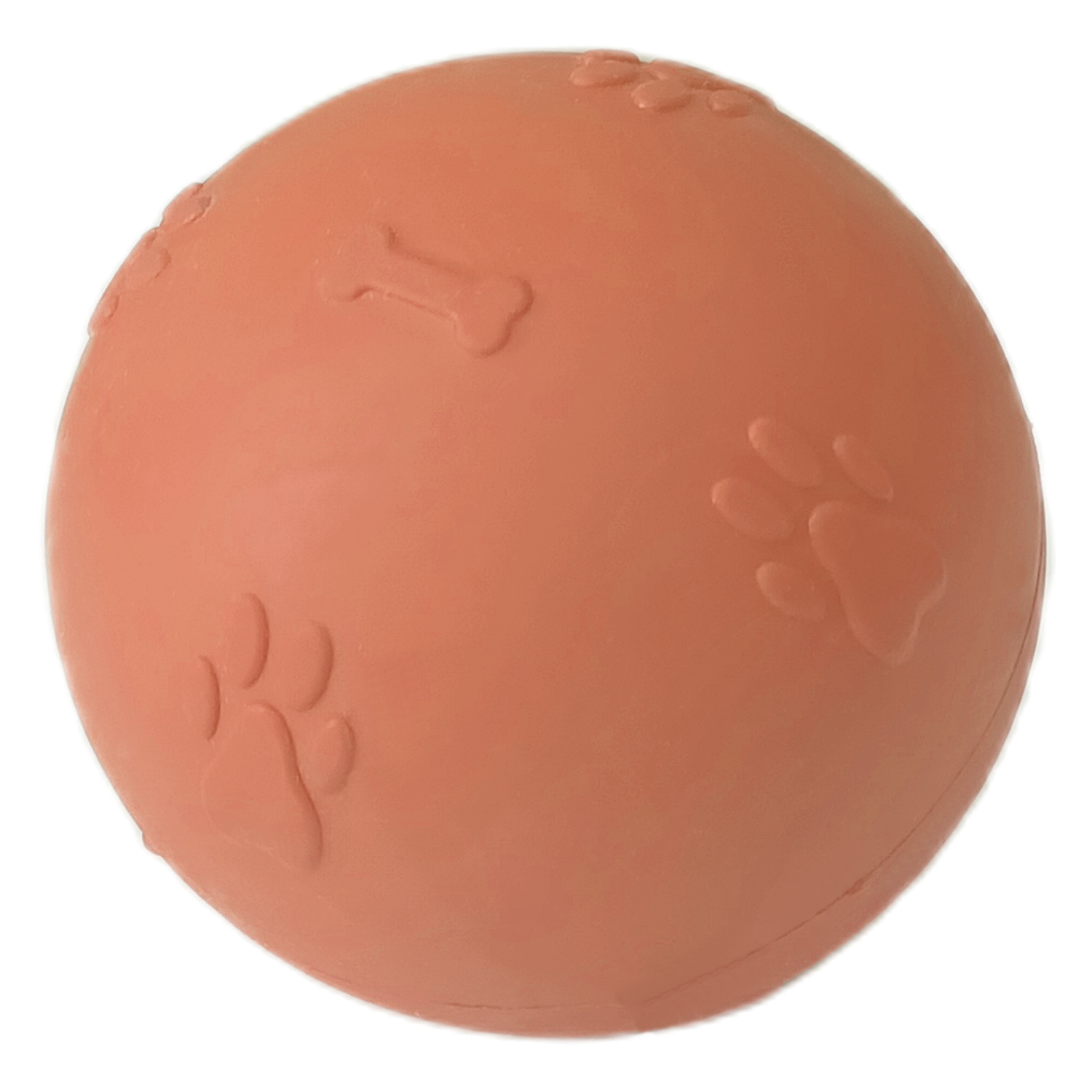 Pati Desenli Termoplastik Sert Köpek Oyun Topu 8 cm Large Turuncu