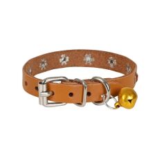 Doggie Taşlı Kedi ve Yavru Köpek Tasması 1,0x19 cm Kamel Small