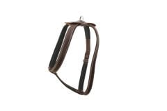Doggie Konforlu Deriden El Yapımı Köpek Göğüs Tasması 2 x 50-70 cm Kahverengi