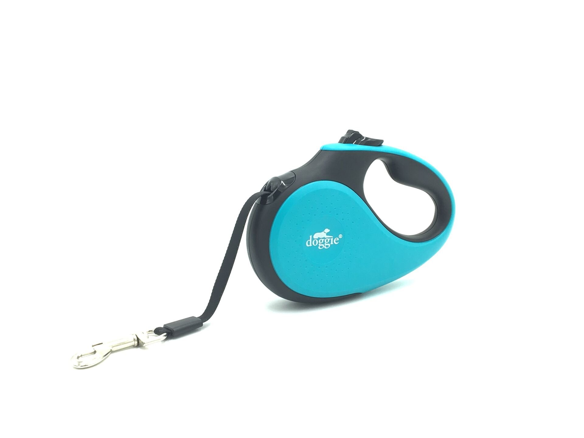 Doggie Soft Seri Otomatik Makaralı Gezdirme Tasması 25 kg / 5 M Turkuaz