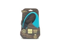 Doggie Soft Seri Otomatik Makaralı Gezdirme Tasması 25 kg / 5 M Turkuaz