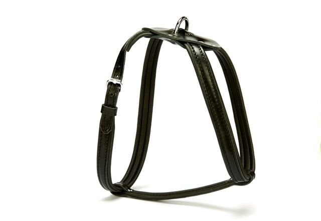 Doggie Konforlu Deriden El Yapımı Köpek Göğüs Tasması 3 x 65-95 cm Siyah