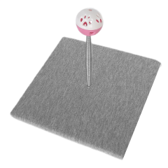 Yaylı Toplu Hacıyatmaz Kedi Aktivite Oyuncağı 16-20 cm Pamuklu Gri