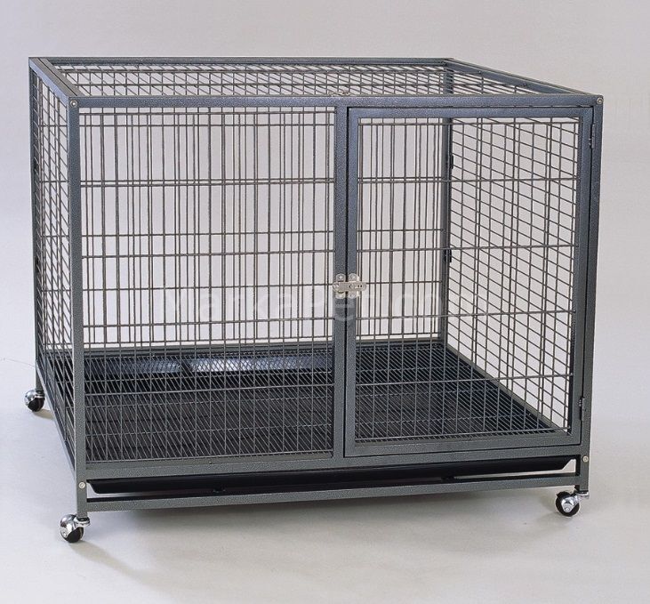 Dayang Izgaralı Tekerlekli Köpek Kafesi L 95x57x87 cm