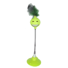 Markapet Yaylı Vantuzlu Hacıyatmaz Kedi Oyuncağı 30 cm Sarı