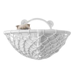 Karamel Pet Vantuzlu Oval Kedi Hamağı Kedi Yatağı 17*46 cm Beyaz