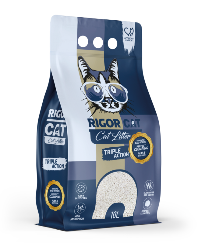 Rigor Aktif Karbonlu İnce Taneli Kedi Kumu 10 lt