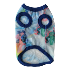 Köpek Kıyafeti Unicorn Mavi Yakalı Tişört XXL 43 cm