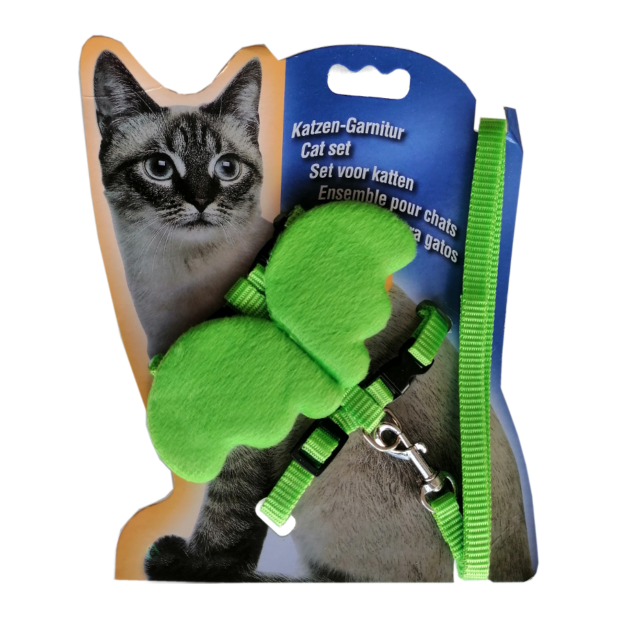 Atlantik Kanatlı Melek Kedi Göğüs Bel Tasması 20*32 cm Yeşil