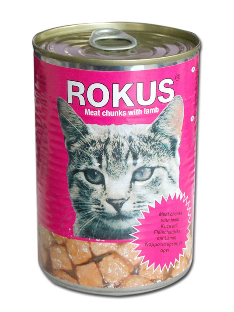 Rokus Kuzu Etli Kedi Konserve Mama 410 gr