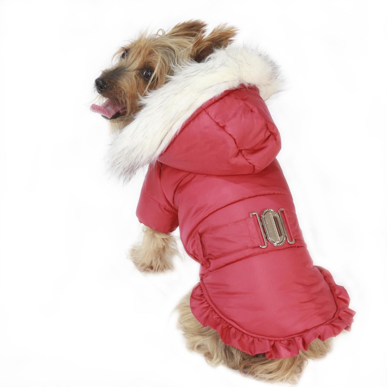 Angel Coat Cherry Küçük Irklar İçin Kapşonlu Mont Yağmurluk Small