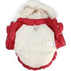 Angel Coat Cherry Küçük Irklar İçin Kapşonlu Mont Yağmurluk Small