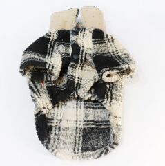 Plaid Coat Peluş Kedi Köpek Ceketi Kıyafeti Medium