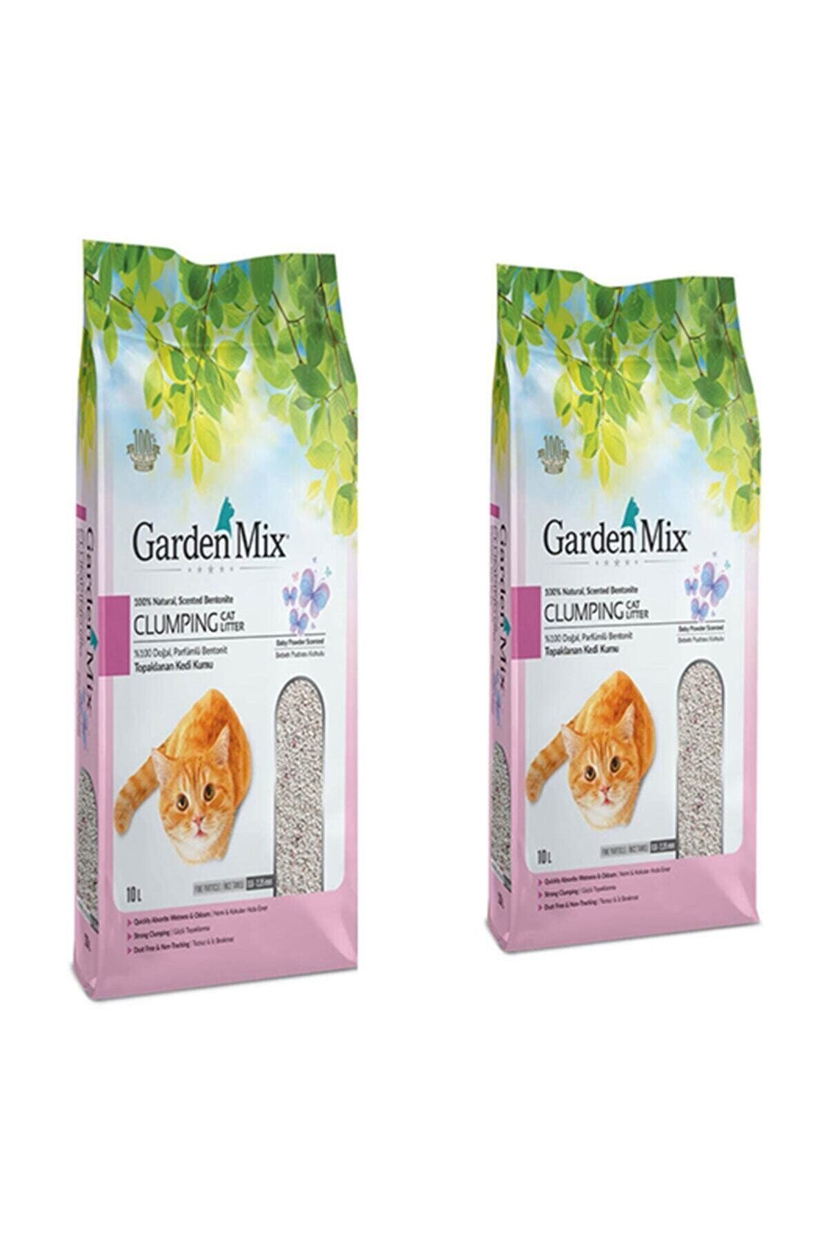 Gardenmix Bebek Pudralı Bentonit Kedi Kumu 10 Lt 2 Adet