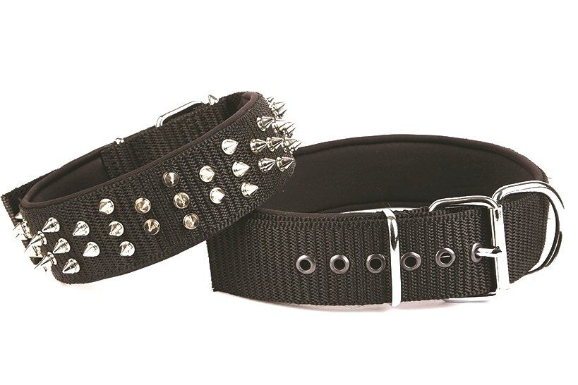 Doggie Konfor El Yapımı Çivili Köpek Boyun Tasması 5x55-65cm Siyah