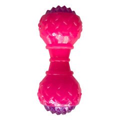 Playfull Aktivite Sesli ve Işıklı Köpek Oyuncak Dumbel 5x15 cm Pembe