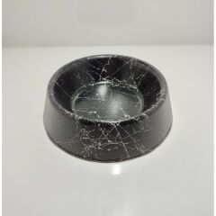 Markapet Elegans Seri Mermerit Kaymaz Tabanlı Kedi Köpek Mama Su Kabı 500 ml 16 oz Siyah