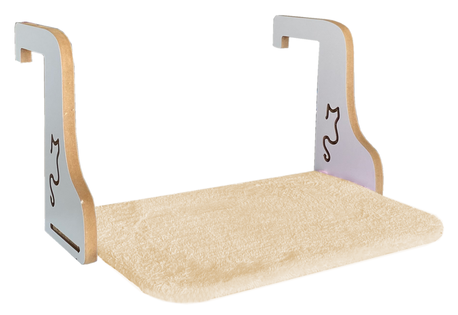 Ahşap Kedi Kalorifer Peteği Radyatör Yatağı 32 cm x 50 cm Krem ( 15 kg )