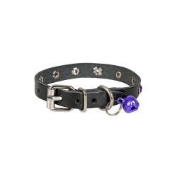 Doggie Taşlı Kedi ve Yavru Köpek Tasması 1*23 cm Siyah Medium