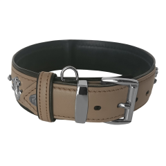 Markapet Taşlı Ve Aynalı Köpek Boyun Tasması 49-55 cm Large Taba