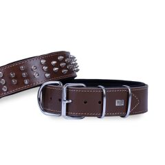 Doggie Ektsra Çivili Köpek Boyun Tasması 5x55-65 cm Kahverengi