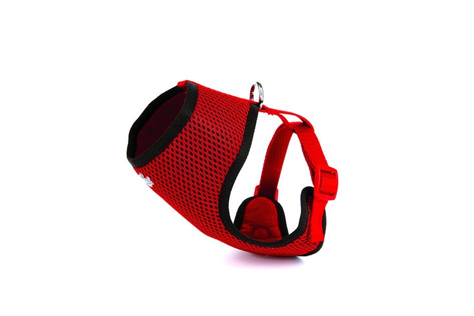 Doggie Havalı Dokumadan Küçük Irk Köpek Göğüs Tasması 1,5 x 25-35 cm Kırmızı