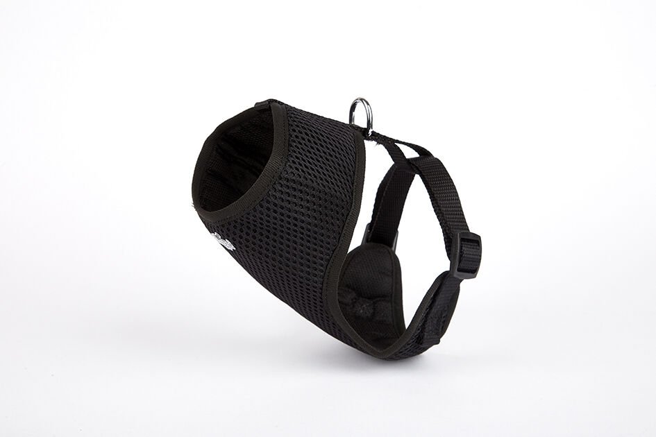 Doggie Havalı Dokumadan Küçük Irk Köpek Göğüs Tasması 2 x 45-55 cm Siyah