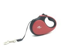 Doggie Soft Seri Otomatik Makaralı Gezdirme Tasması 15 kg / 5 M Kırmızı
