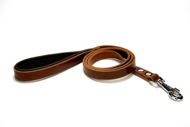 Doggie Softlu Deri Köpek Gezdirme Kayışı 2 cm*120 cm Kahverengi