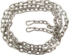 Köpek Bağlama Zinciri 3 mm 3 Metre + 2 Vidali Karabina ( 15 kg )
