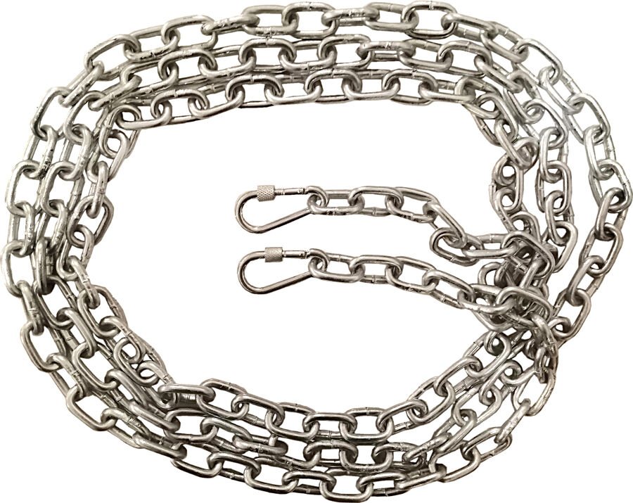 Köpek Bağlama Zinciri 8 mm 9 Metre + 2 Vidali Karabina ( 120 kg )