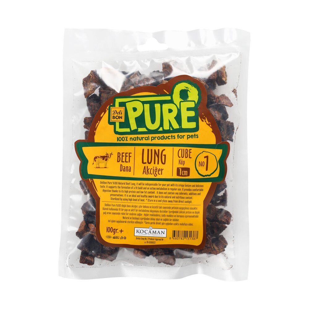Delibon Pure Dana Kurutulmuş Akciğer 1 cm 100 gr