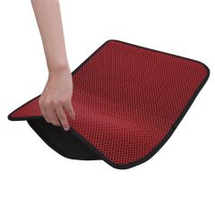 Cattie Elekli Kedi Tuvalet Önü Paspası 45 x 60 cm Kırmızı