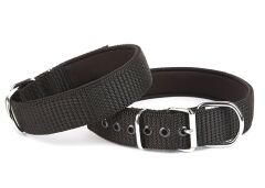 Doggie Konfor Seri Dokuma Köpek Boyun Tasması 4x52-60cm Siyah