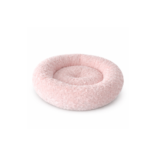 Kedi Yatağı Simit Peluş Pembe