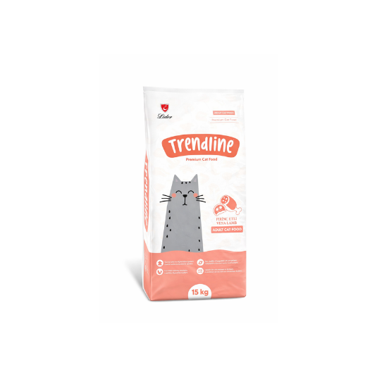 Trendline Kuzu Etli Pirinçli Yetişkin Kedi Maması 15 KG