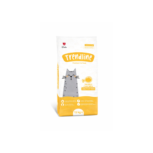 Trendline Tavuklu Yetişkin Kedi Maması 15 KG