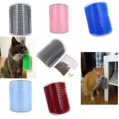 Self Groomer Kedi Duvara ve Masaya Monte Kedi Fırçası Pembe
