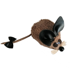 Markapet Kedi Oyuncağı Bıyıklı Peluş Fare 4,5 x 6-15 cm Taba 75 Adet
