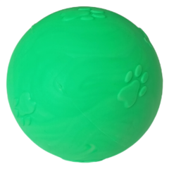 Pati Desenli Termoplastik Sert Köpek Oyun Topu 7 cm Medium Yeşil
