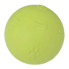 Pati Desenli Termoplastik Sert Köpek Oyun Topu 8 cm Large Sarı