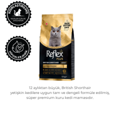 Reflex Plus British Shorthair Yetişkin Kedi Maması 1,5 Kg