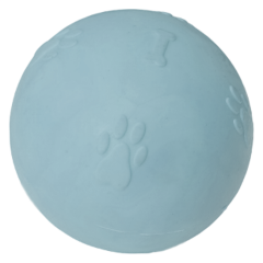 Pati Desenli Termoplastik Sert Köpek Oyun Topu 8 cm Large Açık Mavi