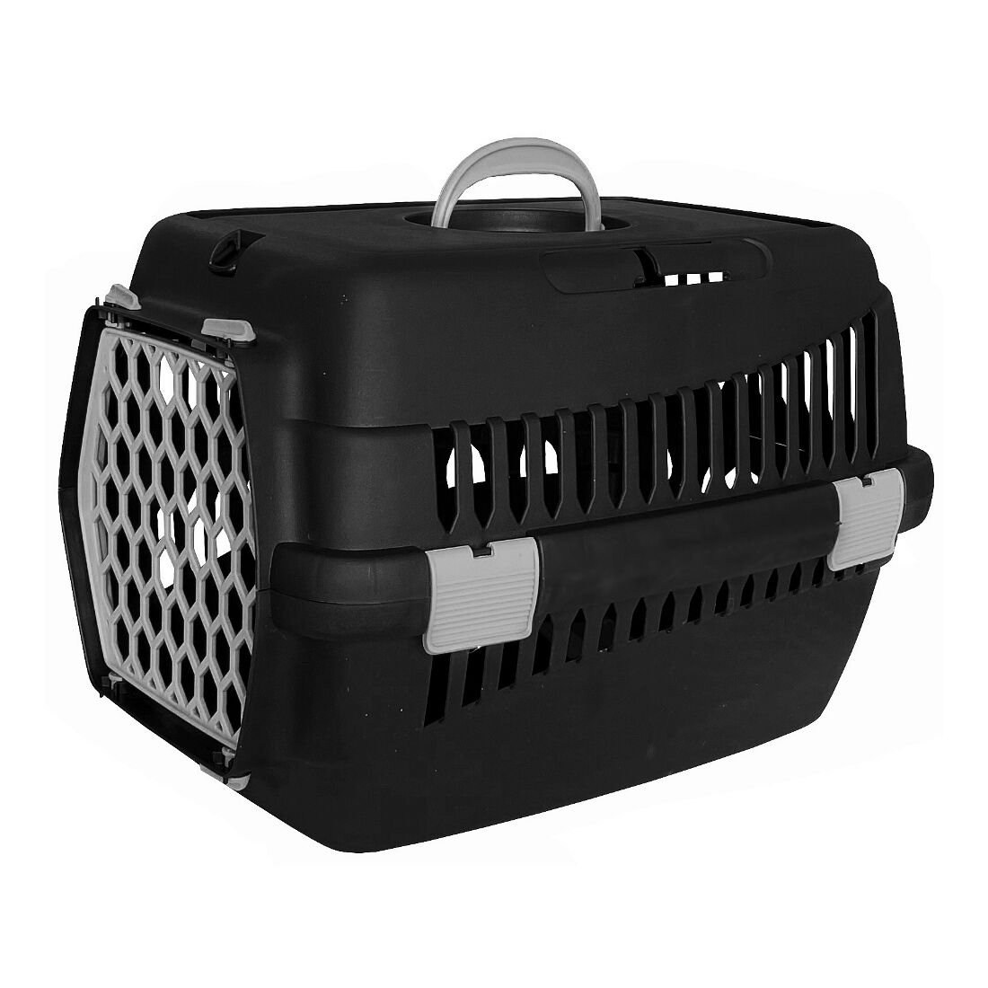 Markapet Lüx Kedi Köpek Taşıma Çantası 32 X 48 X 32 cm Siyah-Gri