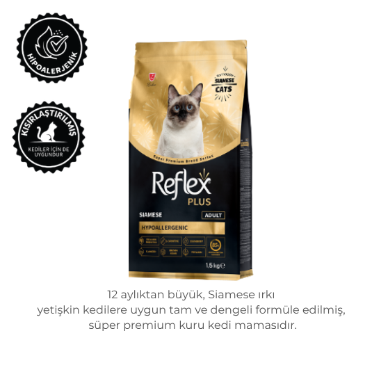 Reflex Plus Siamese Yetişkin Kedi Maması 1,5 Kg