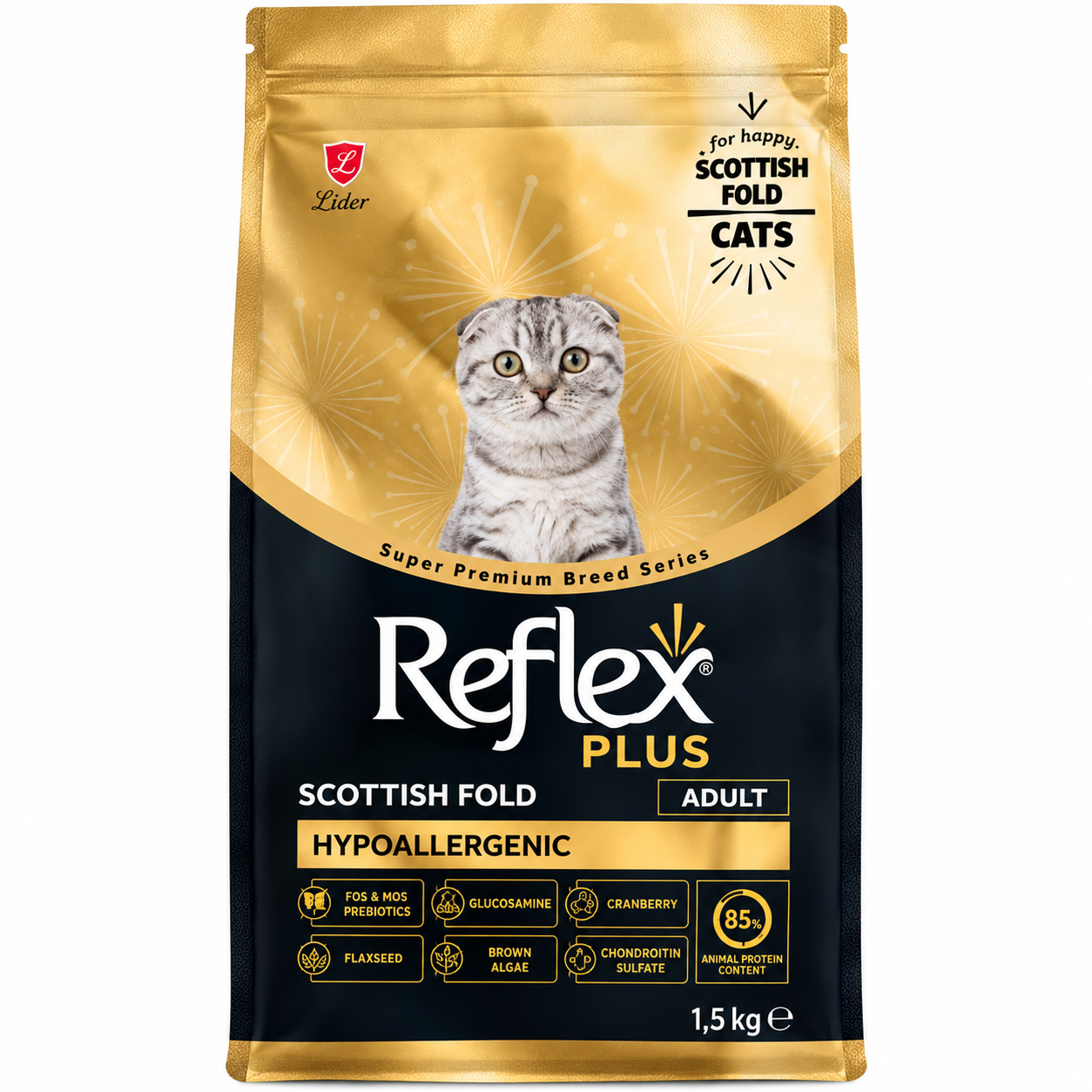 Reflex Plus Scottish Fold Yetişkin Kedi Maması 1,5 Kg