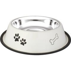 Oripet Desenli Çelik Kaydırmaz Köpek Mama Su Kabı 32 oz ( 1 L )