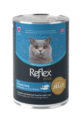 Reflex Plus Jöle İçinde Et Parçacıklı Alabalıklı ve Ton Balıklı Yetişkin Kedi Maması Gr