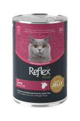 Reflex Plus Jöle İçinde Et Parçacıklı Kuzu Etli Yetişkin Kedi Maması Gr