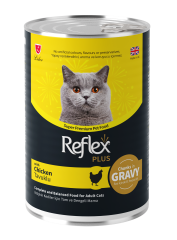 Reflex Plus Sos İçinde Et Parçacıklı Tavuklu Yetişkin Kedi Maması 400 Gr